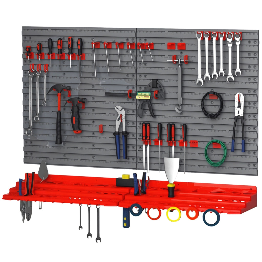 Libreria a muro per utensili con ganci ¨C zephmum ¨C 95.5x53.5x23 cm