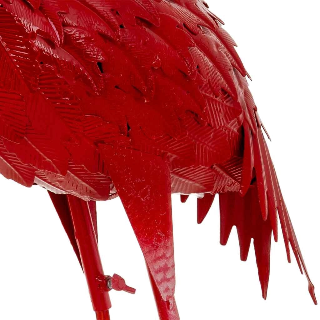 Figura decoración de metal roja 28x18x78h cm
