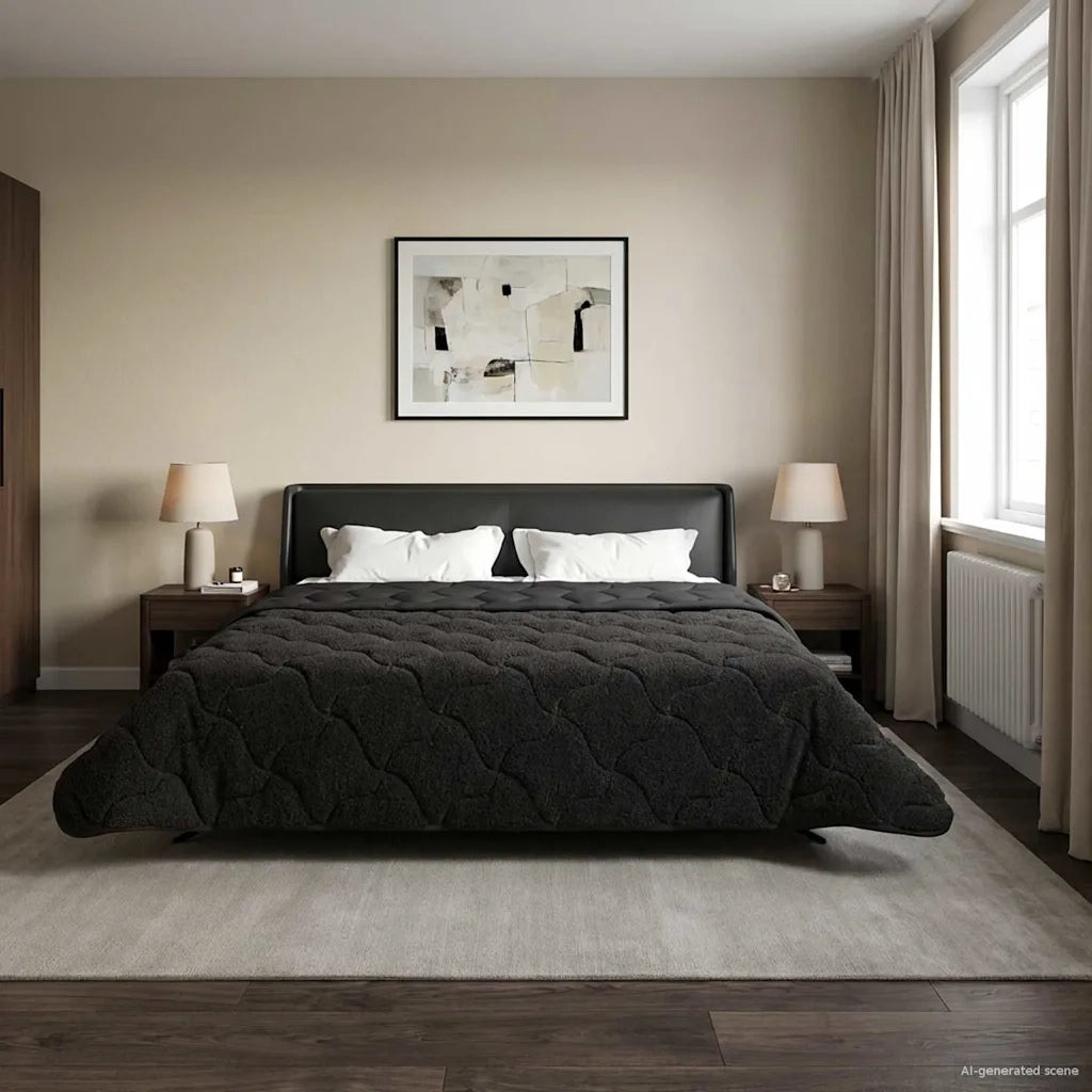 Duvet Invernale Trapuntato Antracite 200 x 220 cm 42026309
