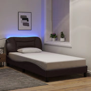 Giroletto con LED senza Materasso Hvar Marrone Scuro 100x200 cm 3213686