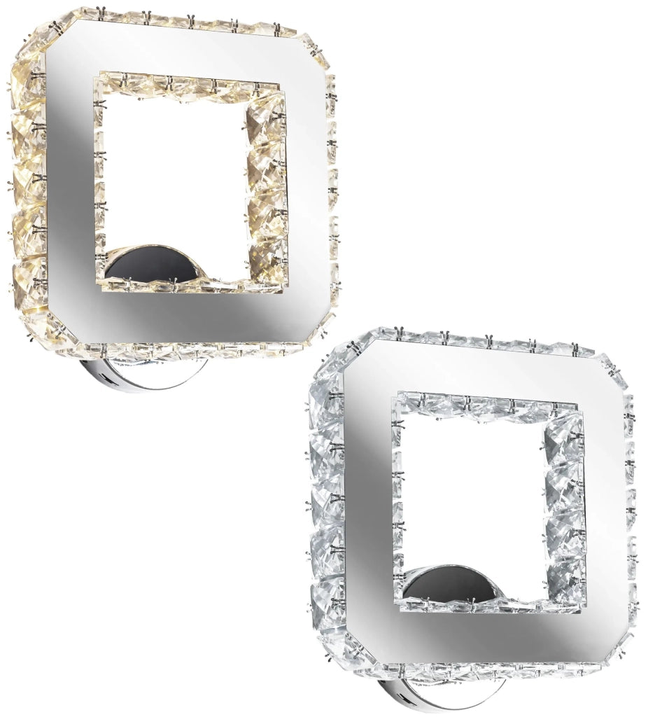 Lampada Da Parete Lampada Da Muro Di Cristallo Led Quadrato App415-w App416-w Caldo bianco 3000K