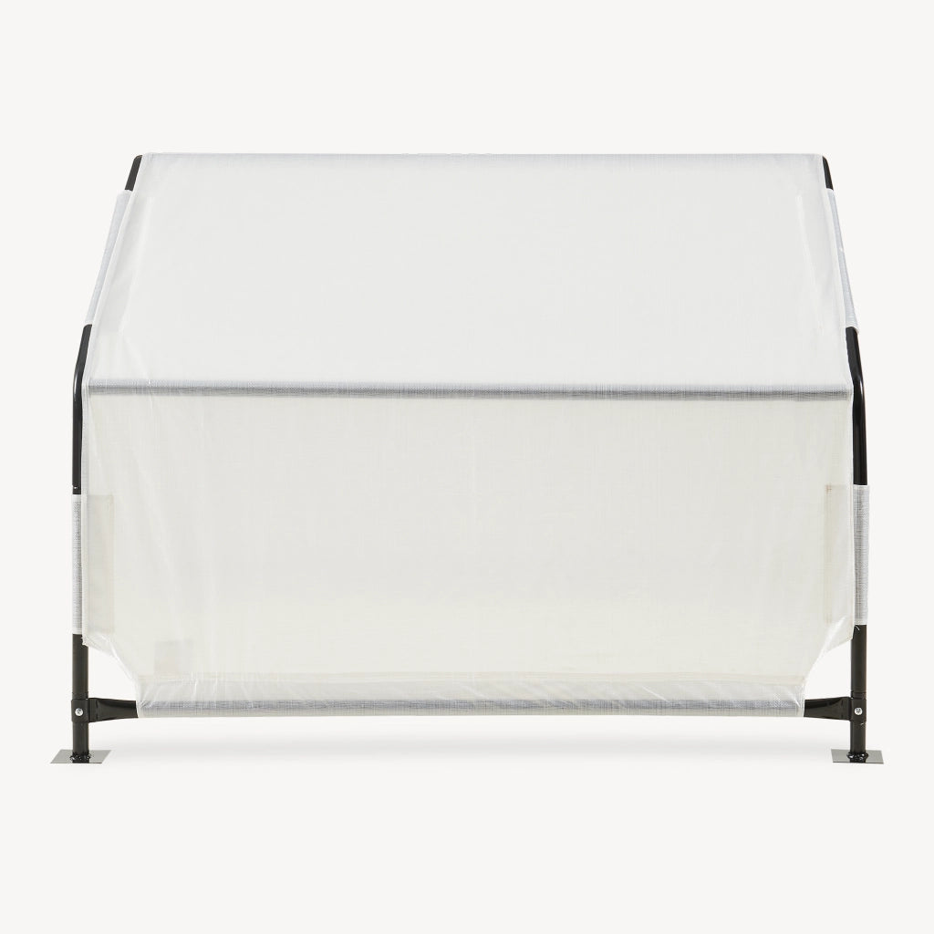 Tenda da Esterno Valevali per Cani Cuccia Impermeabile 122 x 122 x 90 cm - Nero/Bianco [en.casa]