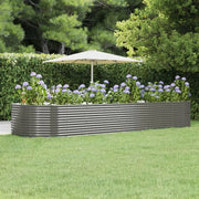 Letto Giardino Acciaio Zincato 447x140x68 cm Grigio 319109