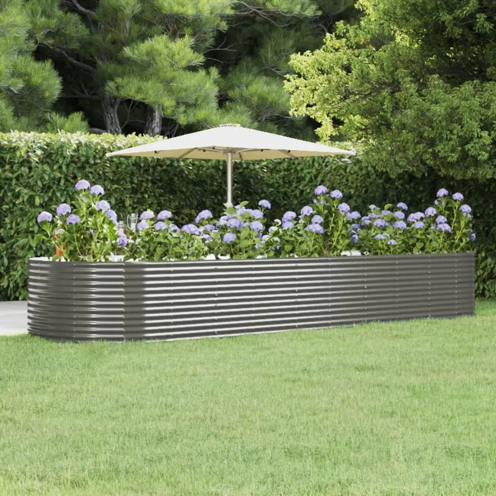 Letto Giardino Acciaio Zincato 447x140x68 cm Grigio 319109