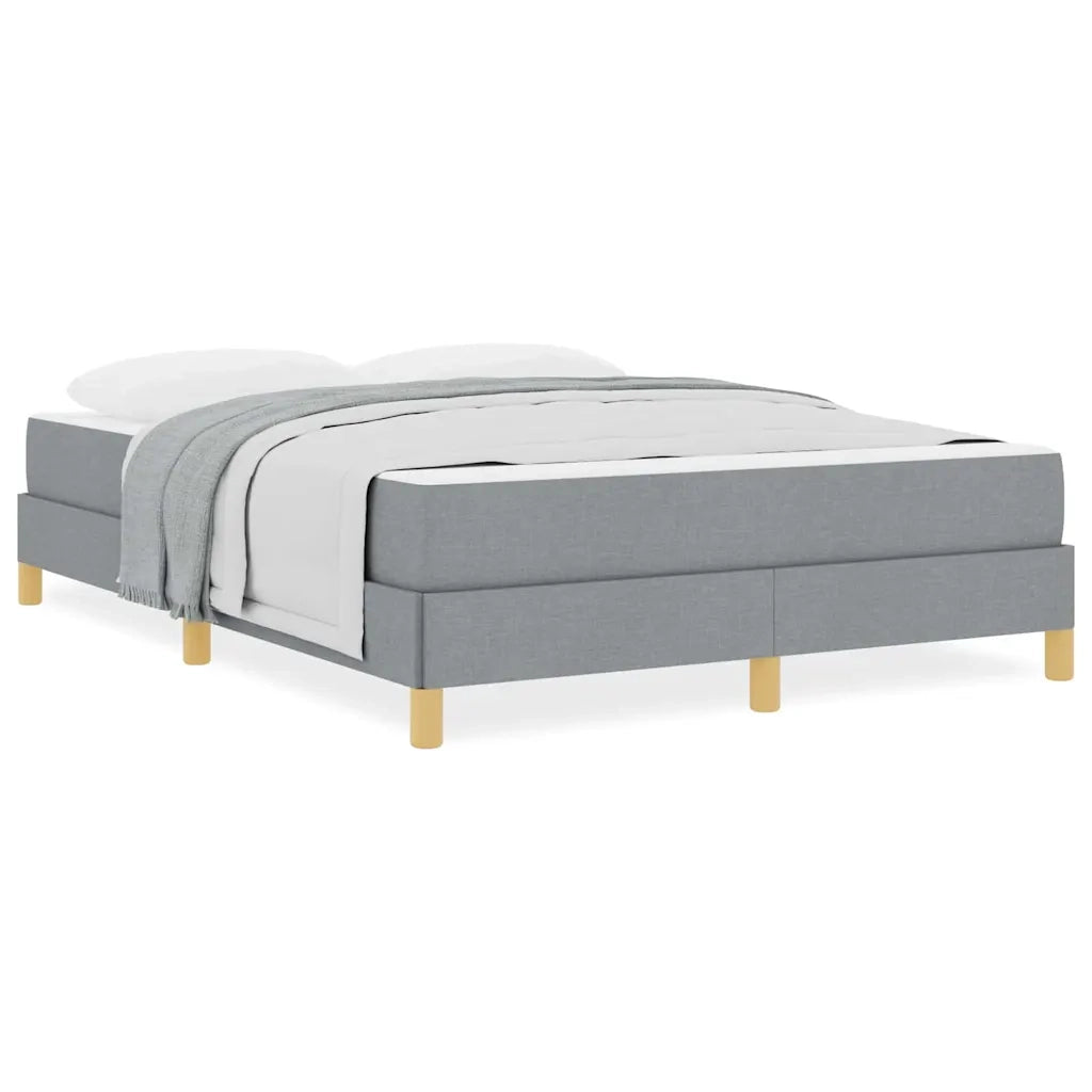 vidaXL Letto a molle Grigio chiaro e Marrone 140 x 200 cm