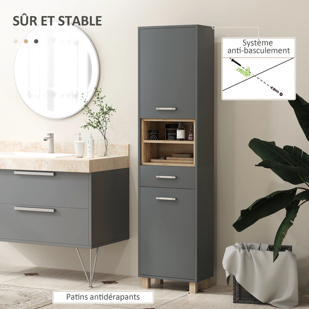 Mobile bagno colonna ¨C zephmum ¨C grigio 60x30x