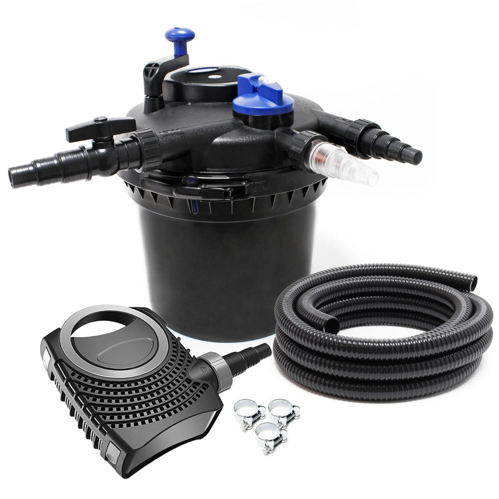 Set filtrante per laghetto CPF-5000 fino a 8000l UVC 11W Pompa NEO6000 Tubo