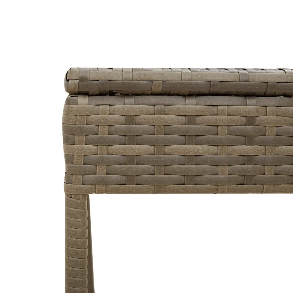 Lettino Prendisole | Sdraio da giardino | Lettino da sole con Baldacchino e Tavolino Grigio Polyrattan