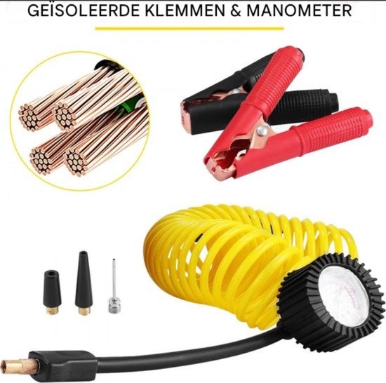 Pompa a compressione alta 12V - a tre valvole - 150 PSI - raffreddamento ad acqua manuale