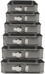 Set di Cottura a Forma di Torta da 6 Pezzi - Resistente all'Uscita di Fiamma - Sicuro da Uso - Base Rimovibile - Progettato per Risparmiare Spazio - Ottima Stabilità - Forma a Springa