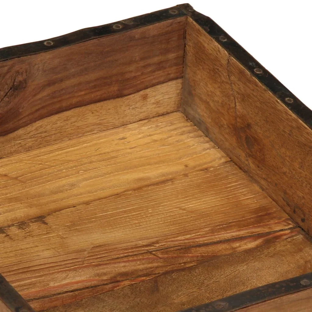 Vassoio 4 pz Marrone 29 x 31 x 10 cm Legno Recuperato Massello CFW2565221