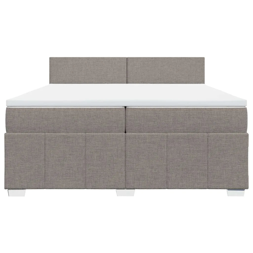 Giroletto a Molle con Materasso Tortora 200x200 cm in Tessuto