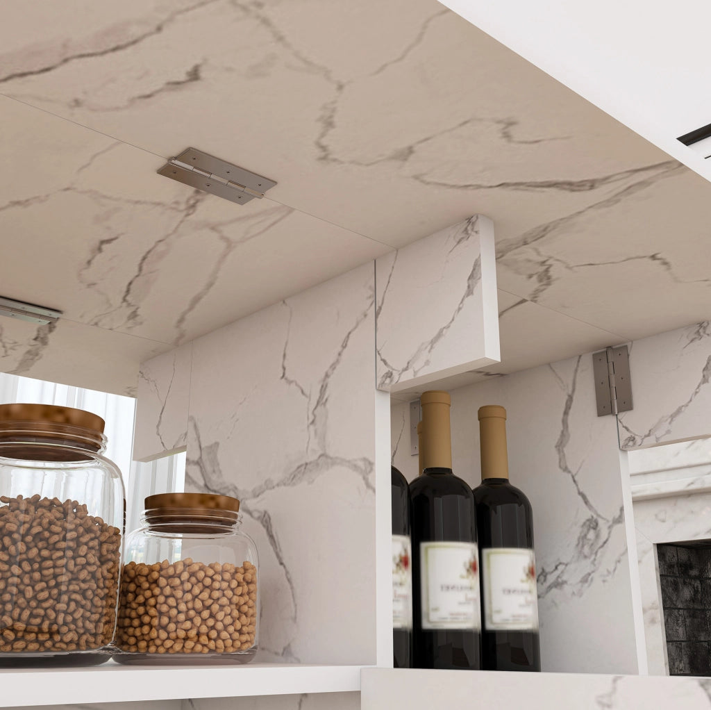 Tavolo pieghevole mobile 3 in 1 110x70x80 cm in MDF bianco con 5 ruote e vani portaoggetti
