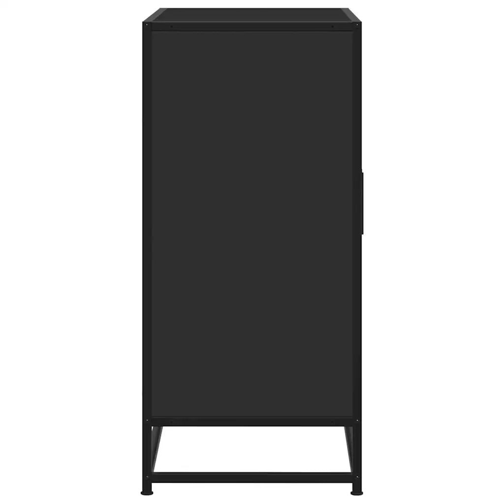 vidaXL Credenza Rovere Nera 68x35x76 cm in Truciolato e Metallo