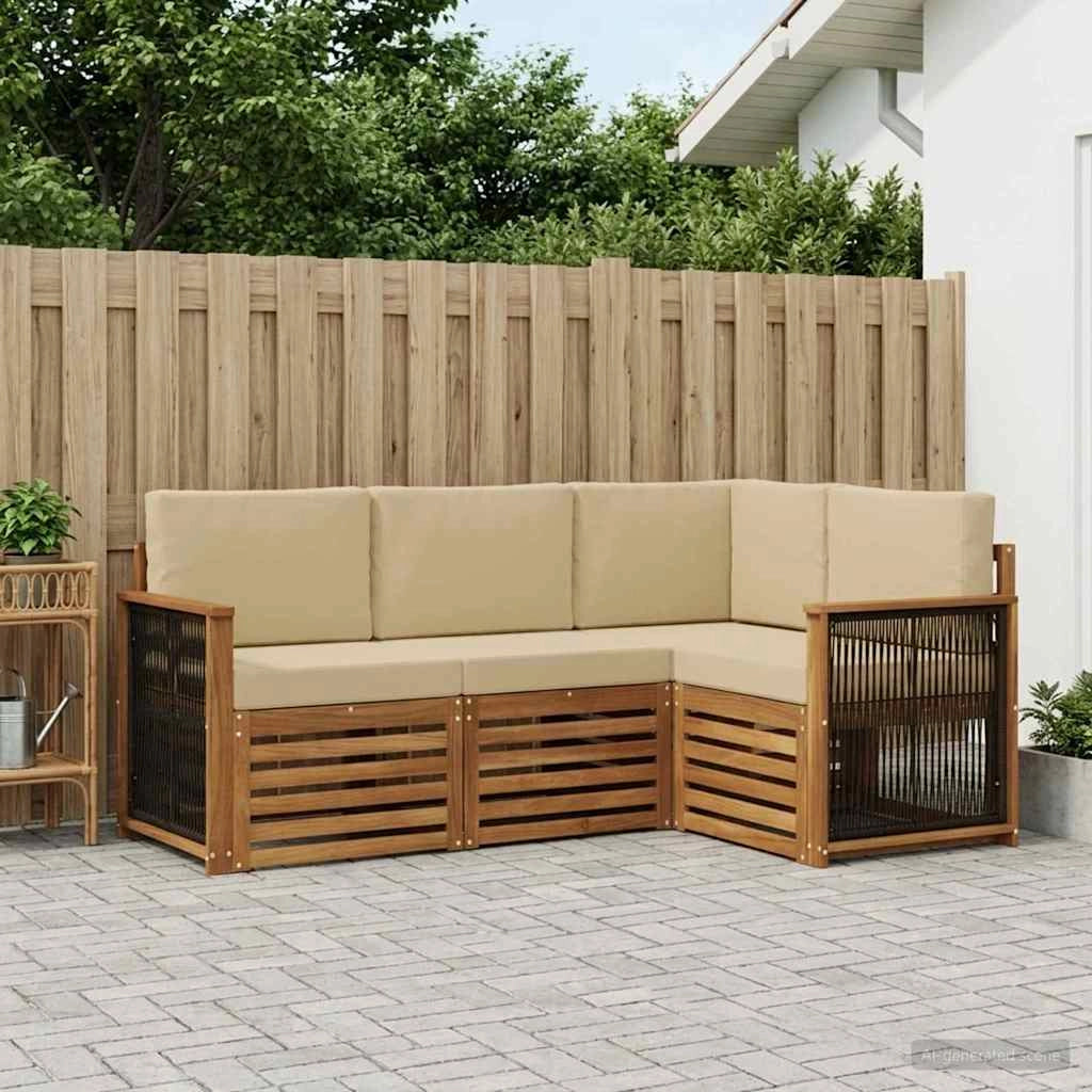 Set di divani da esterno 4 pz Poliestere 3384294