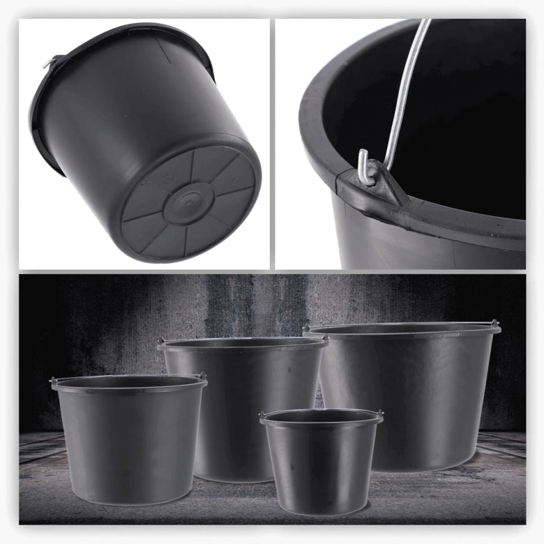 Secchio da costruzione KADAX 12L, secchi in plastica resistenti per uso domestico e giardinaggio, confezione da 20 pezzi