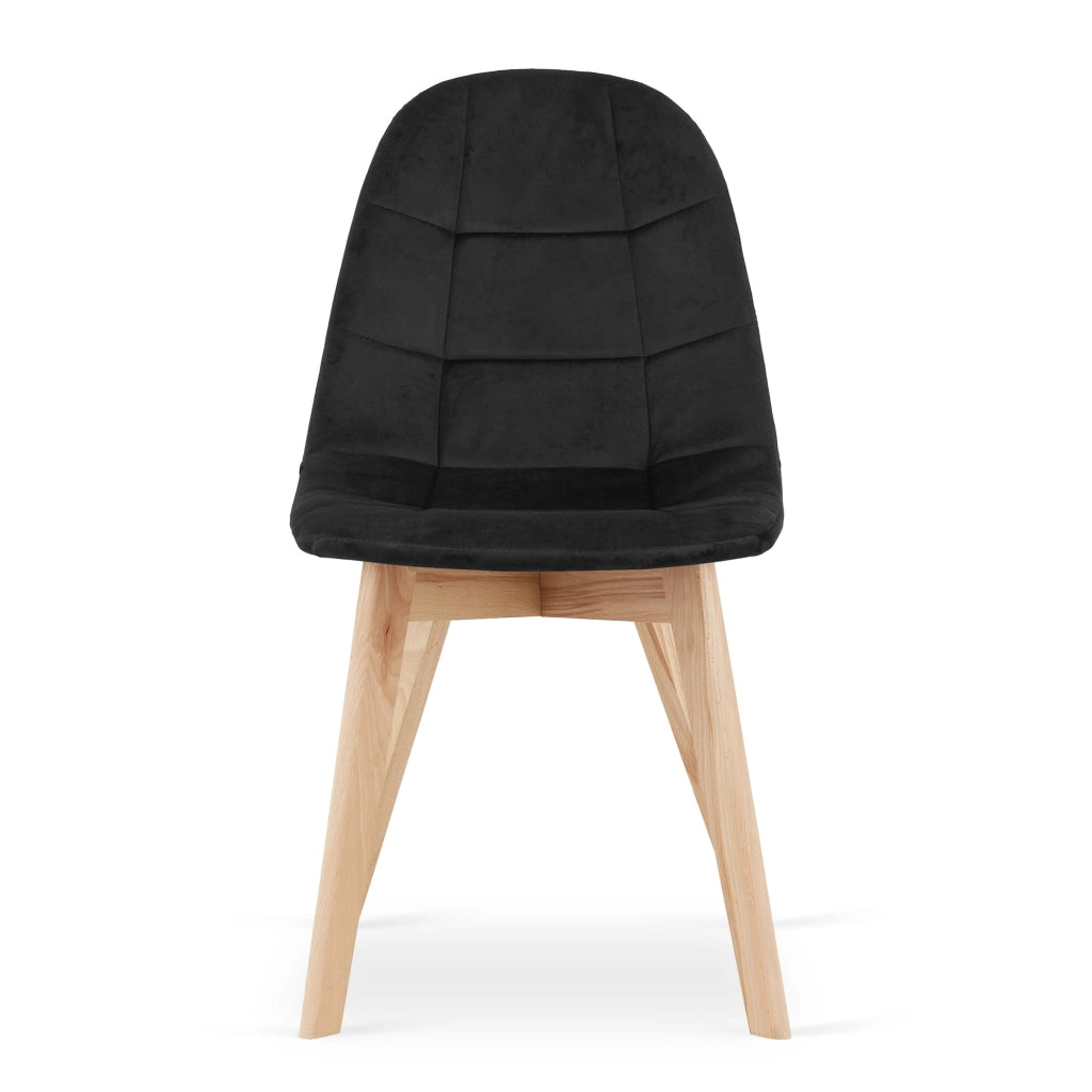 Valora NUUC CHAIR Sedie ergonomiche in velluto nero per soggiorno x2