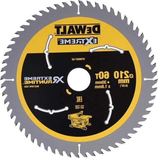 Circoncisa a vitezza estrema DT99567 210/30 mm 60 WZ/FZ 20° - taglio extra fine - sega a mano - legno con chiodi 1 pezzo