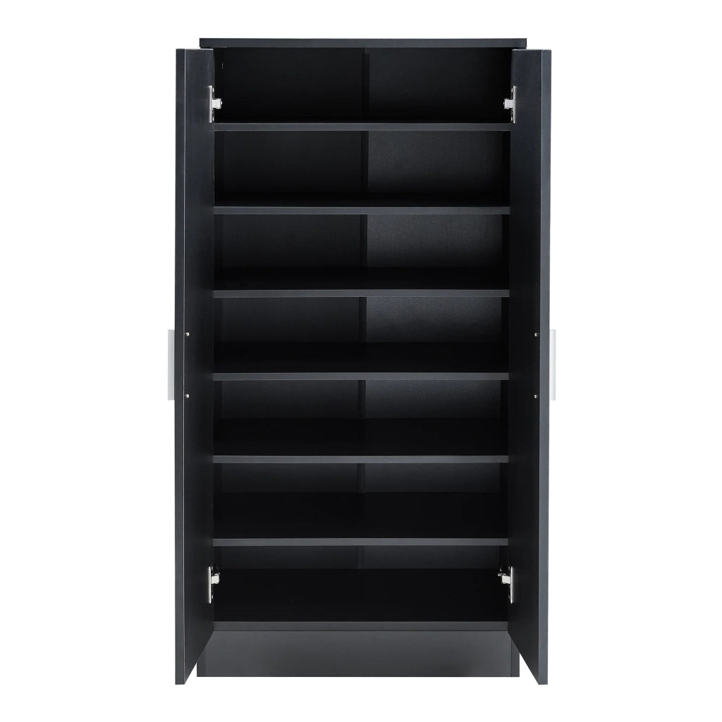 Scarpiera/scaffale con 2 ante 108 x 55 x 35 cm nero 03_0008950
