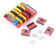 Pannello di espansione CNC V3.0 - 4 Driver A4988 - Interruttore termico - 12V a 36V DC - 68 x 53 x 18 mm - Rosso