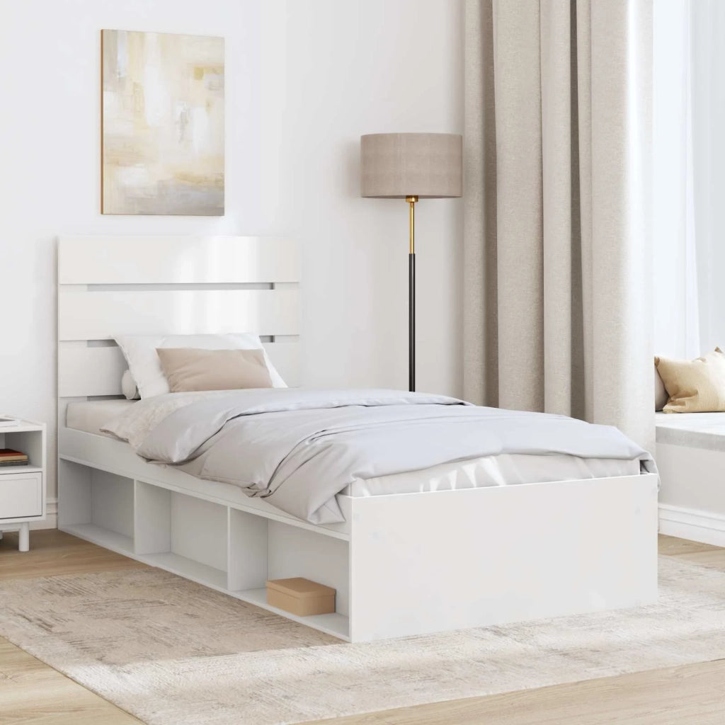Struttura del letto Bianco 75 x 190 cm Pino massello 3411800