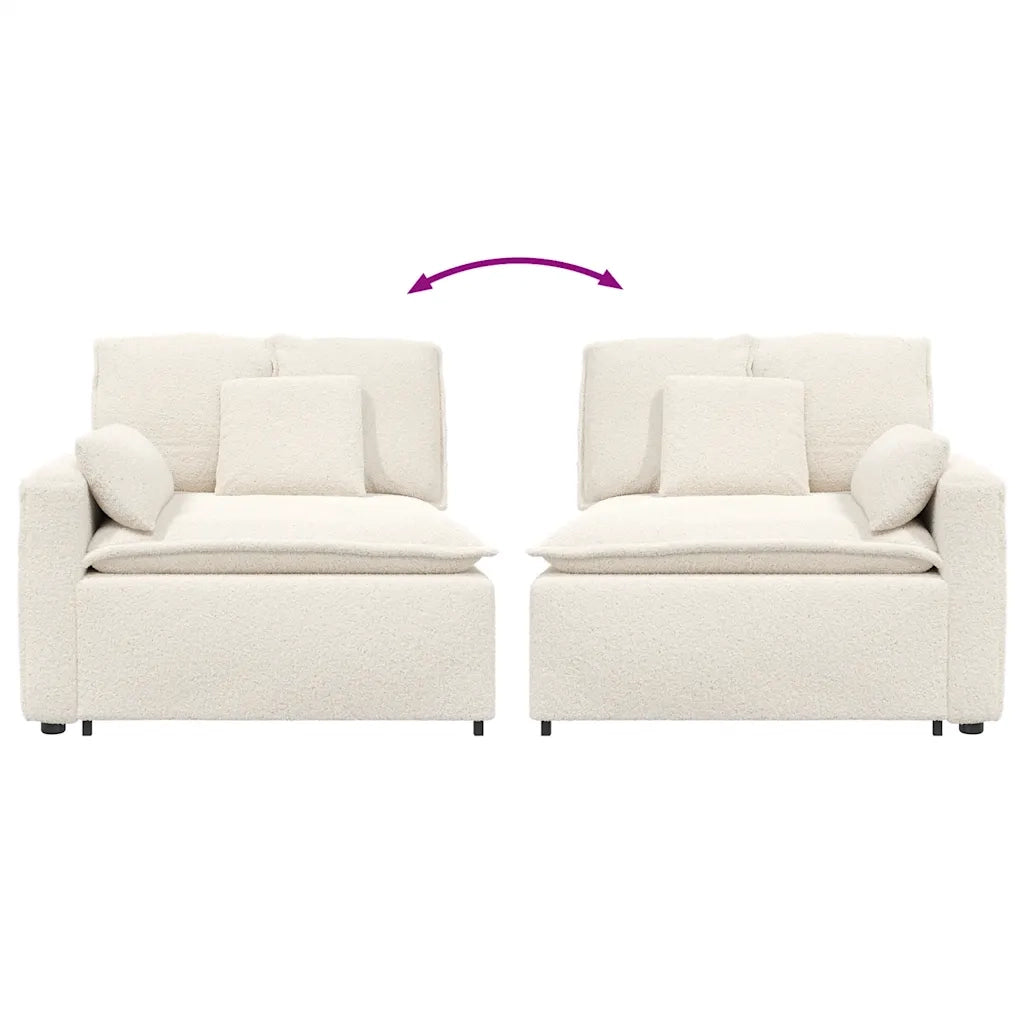 Divano da Giardino-Modulo Terminale Bracciolo Divano Modulare con Cuscini 100 cm 955665