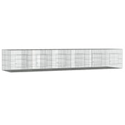 Gabbia per conigli con 6 pannelli 327 x 79 x 54 cm ferro zincato argento 02_0041693