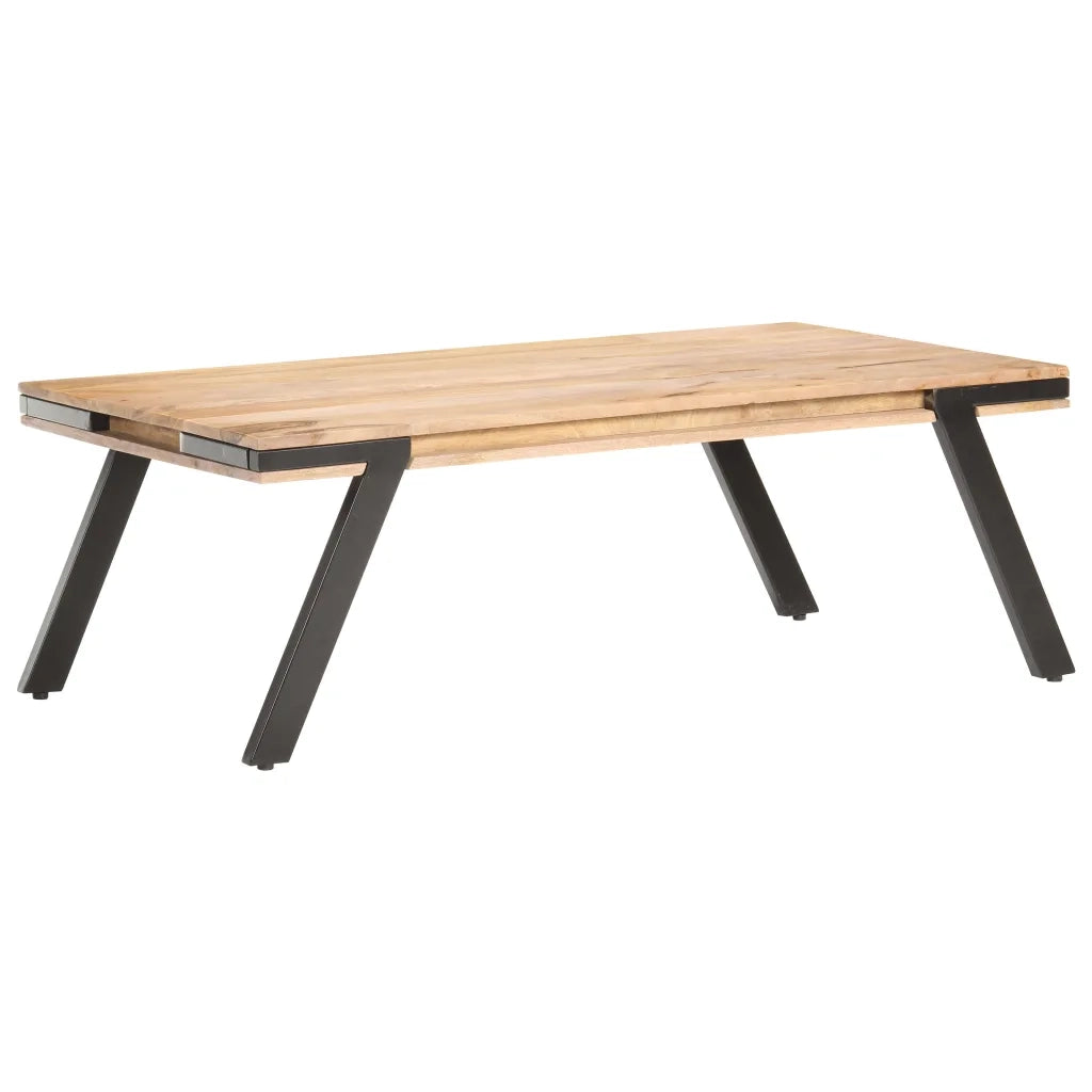 Tavolino da CaffÃ¨ 114x65x40 cm in Legno Massello di Mango