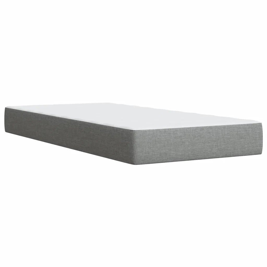 Giroletto a Molle con Materasso Grigio Chiaro100x200 cm Tessuto 3289293