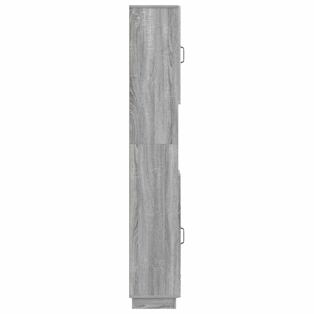 Armadio da Bagno con Ripiano Aperto HOORN Sonoma grigio 897261