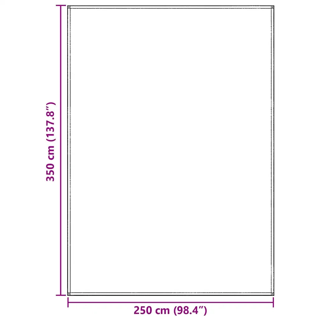 Tappeto da Tenda Grigio chiaro 250 x 350 cm Polietilene 42000191