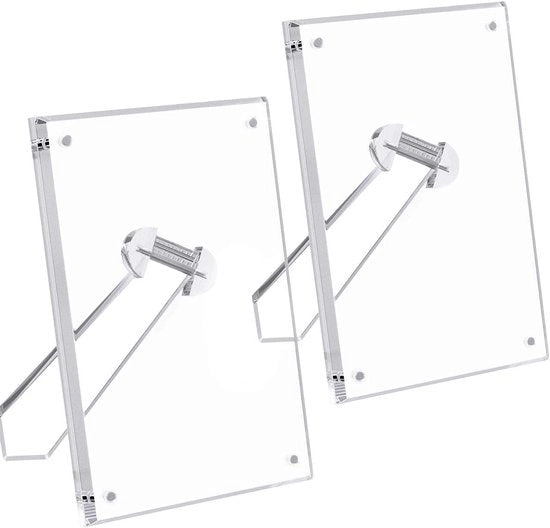 Fotolijst magnetica acrilica per espositore verticale o orizzontale, 10 x 15 cm, per desktop, 2 pezzi