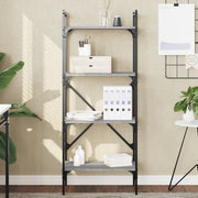 Libreria Grigio Sonoma 4 Ripiani 56x31,5x138,5 cm Multistratocod mxl 98484