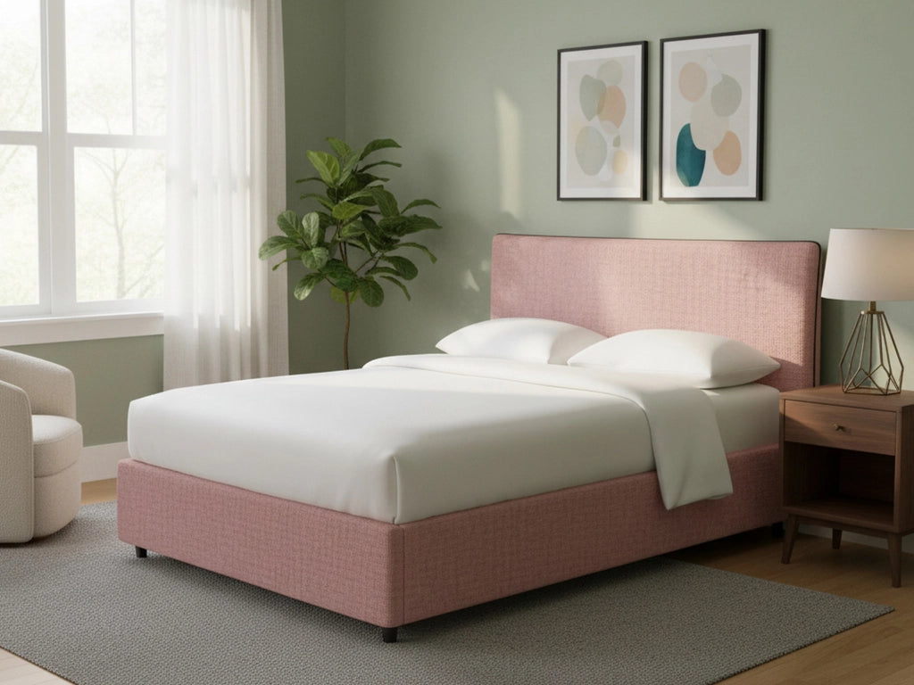 Louth, Letto Singolo Sfoderabile Made in Italy, Rosa