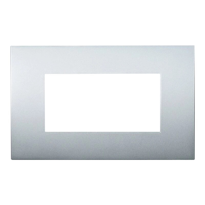 Placca Plastica Serie Venus 4P Colore Silver Compatibile Con Vimar Arke