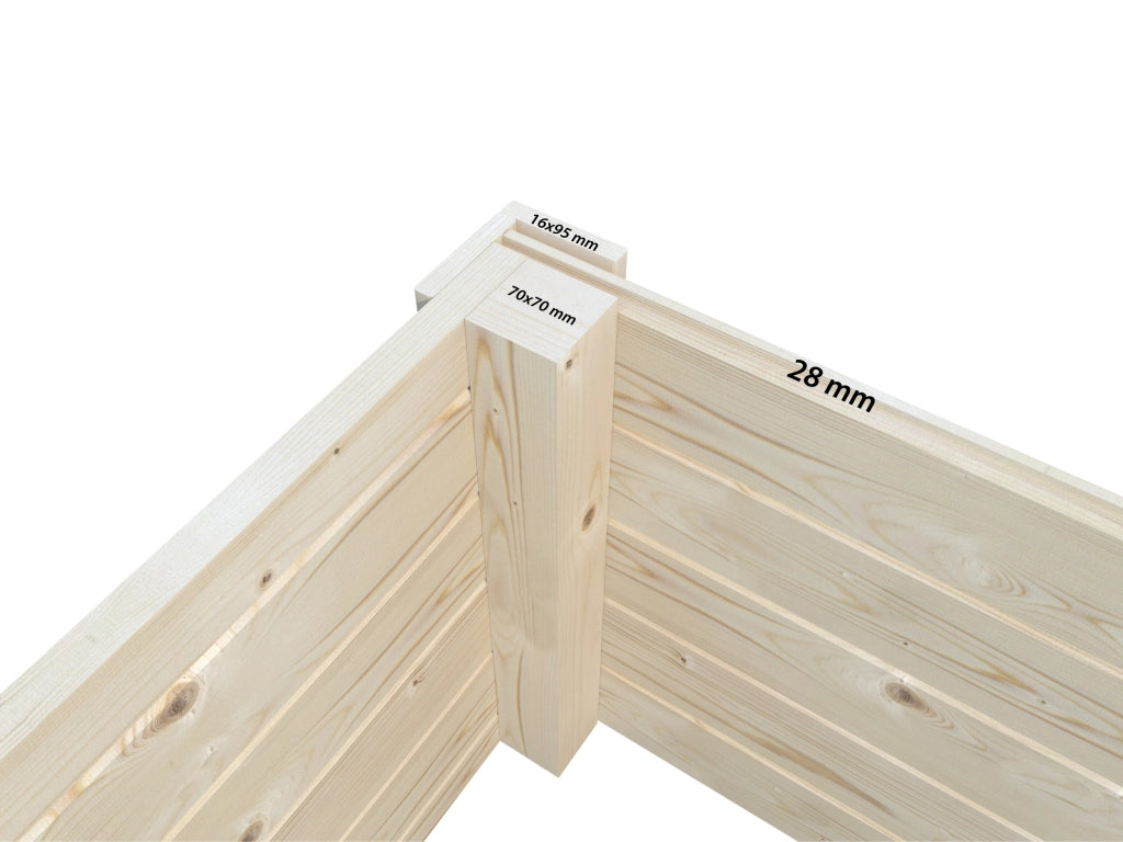 Casetta in legno non trattato Lydia B 385X291