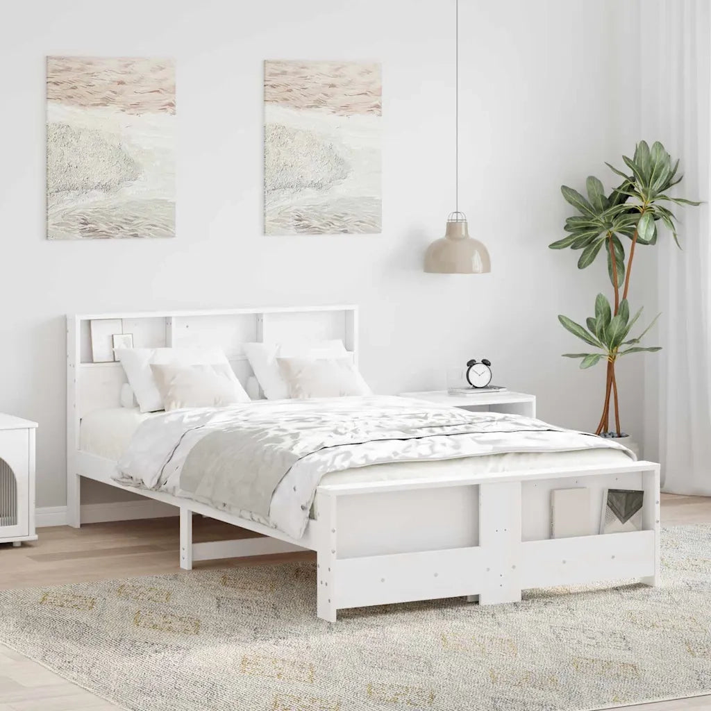 Struttura del letto Bianco 120 x 190 cm Legno multistrato
