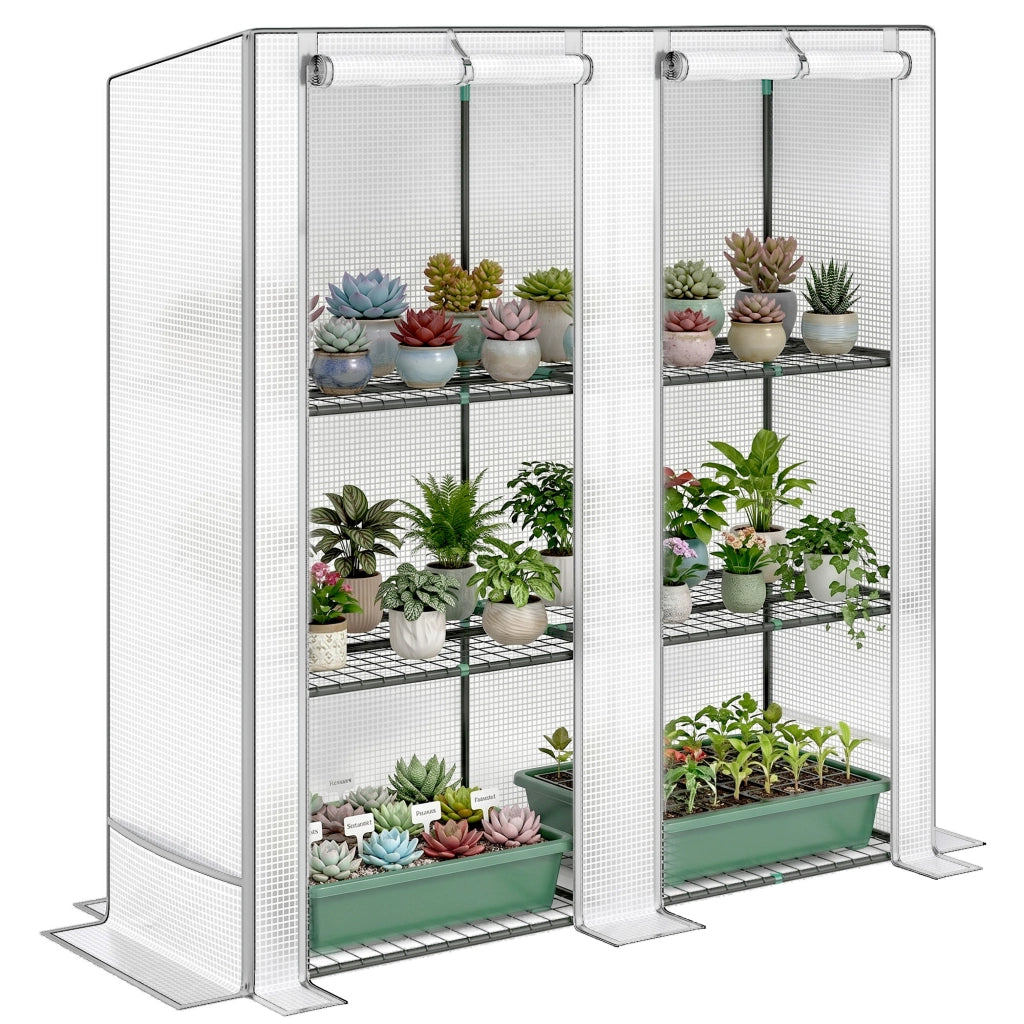 Serra da Giardino con Porte Avvolgibili ¨C zephmum ¨C Bianco Grigio