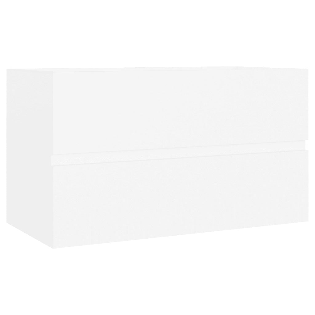 Mobile con Lavabo Integrato Bianco in Legno Multistrato 3071549