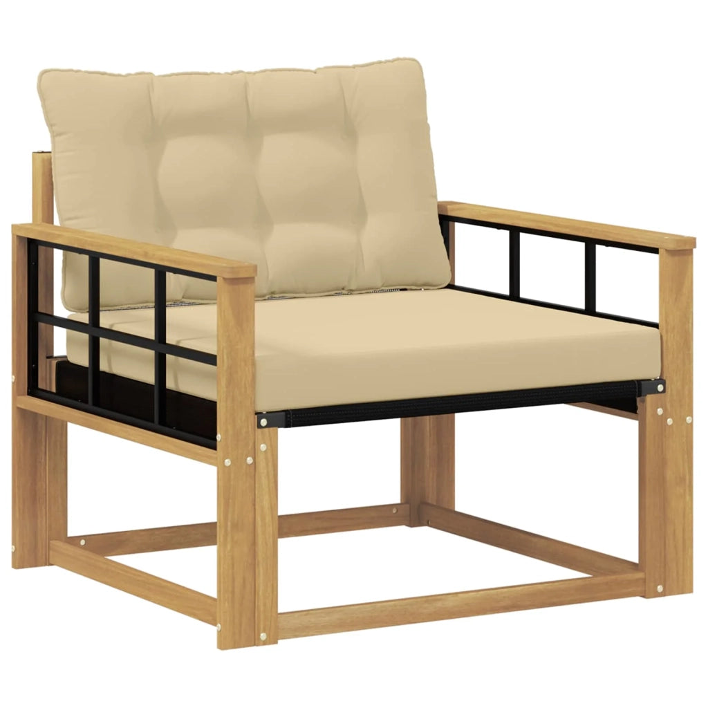 Set di divani da esterno-Sofa da giardino Legno di Acacia Massello e Textilene 984043