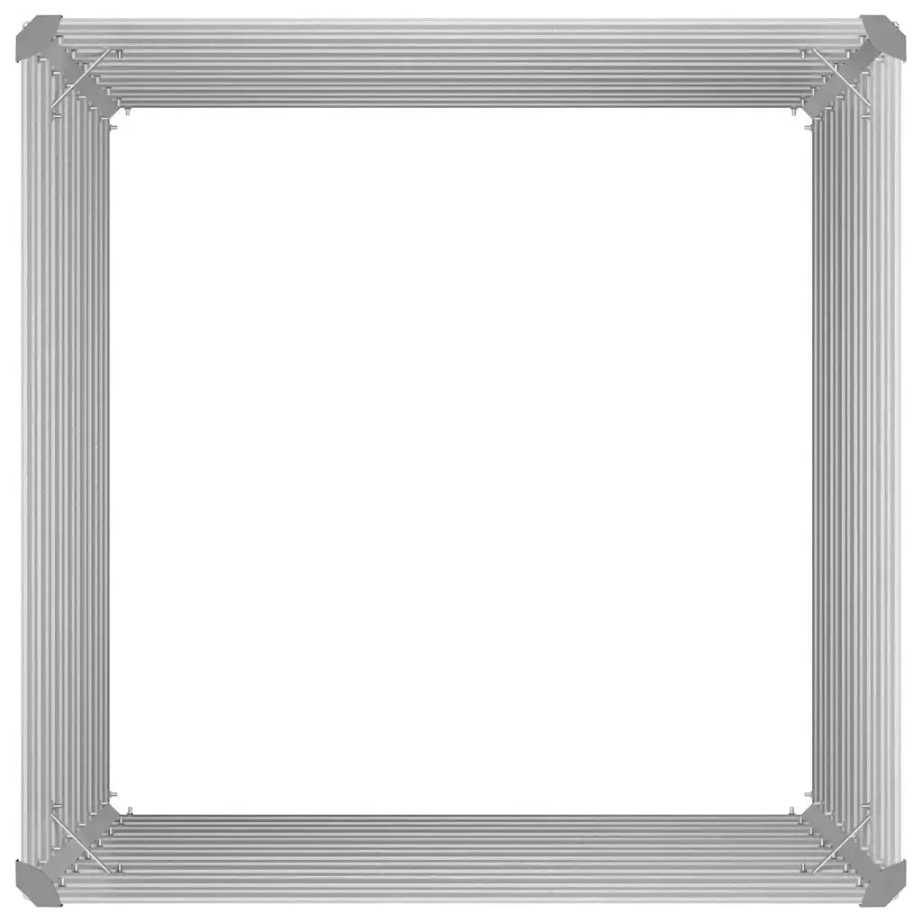 Fioriere | Cassetta per fiori | Letto di Coltura Rialzato 100x100x77 cm Acciaio Zincato Grigio