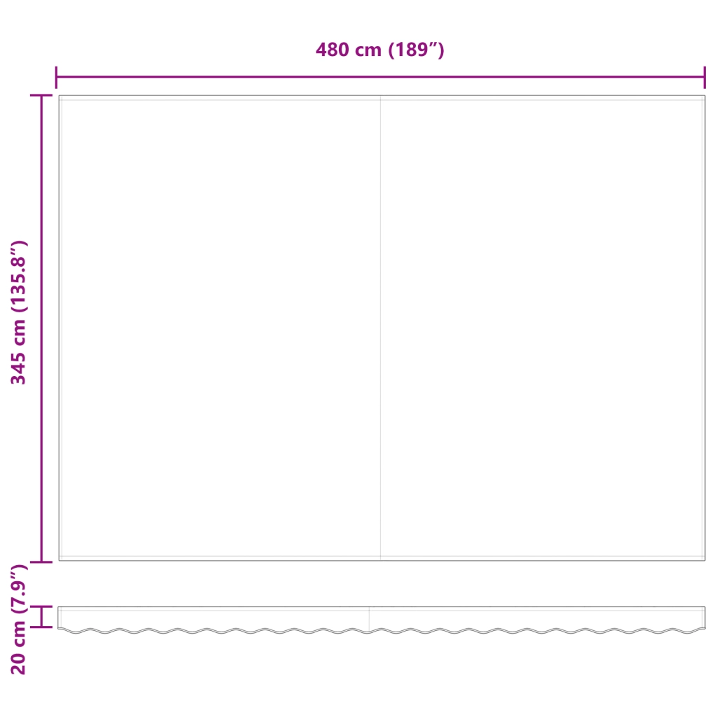 Tenda Retrattile Manuale  Beige 500x350 cm