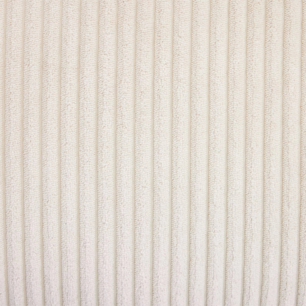 Poltrona vintage in velluto a coste con struttura cromata, bianco