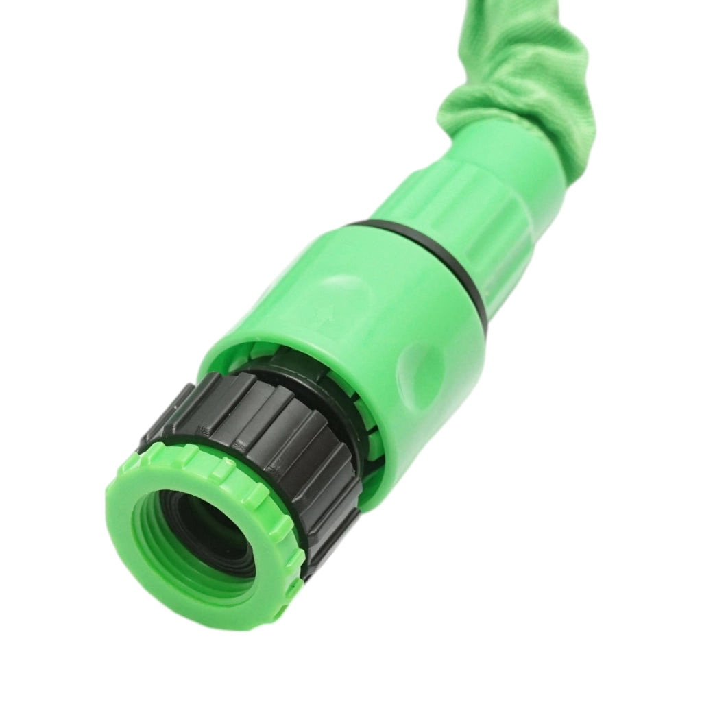 Tubo da giardino estensibile in lattice 10-30 m con pistola regolabile a 7 modalità, adattatore 3/4 e raccordo rapido 1/2
