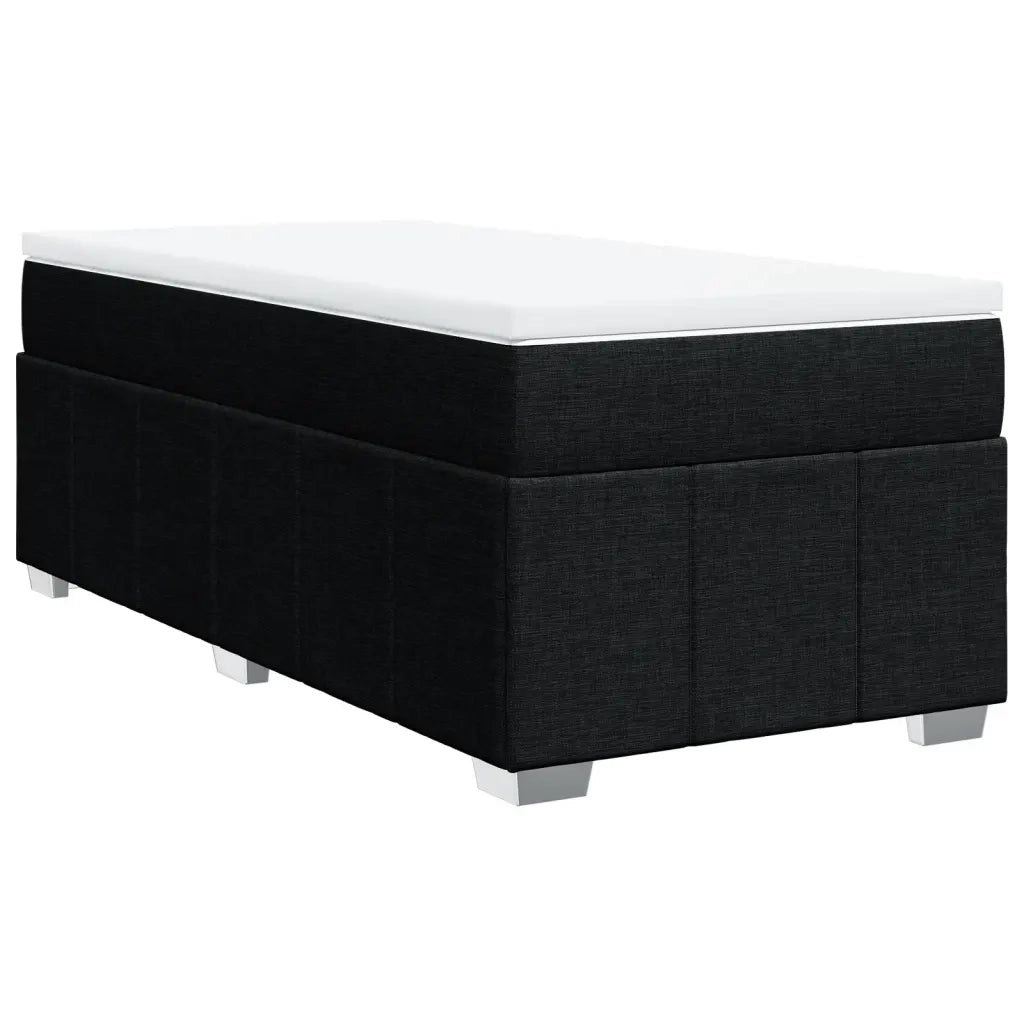 Giroletto a Molle con Materasso Nero 90x200 cm in Tessuto 3285444