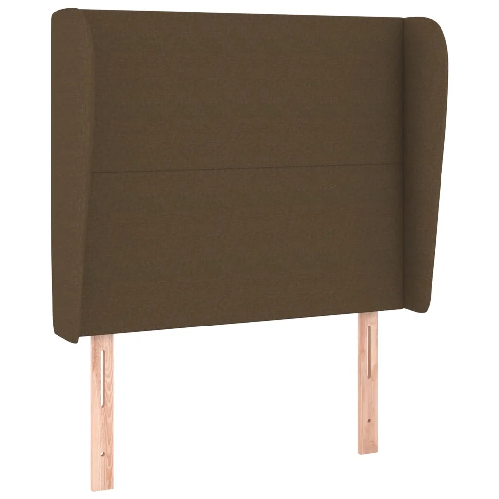 Testiera | Testata ad Orecchio Marrone Scuro 103x23x118/128 cm in Tessuto