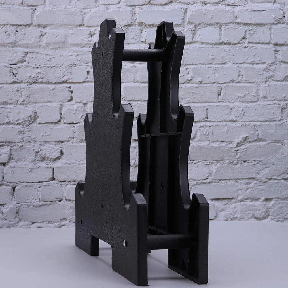 Trade Shop - Supporto Per Manubri Pesi A 3 Livelli Per Accessori Fitness Palestra Casa Nero -