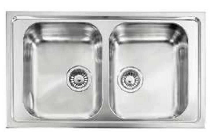 CM Zenith plus 86 x 50 2V Lavello ad incasso Rettangolare Acciaio inossidabile