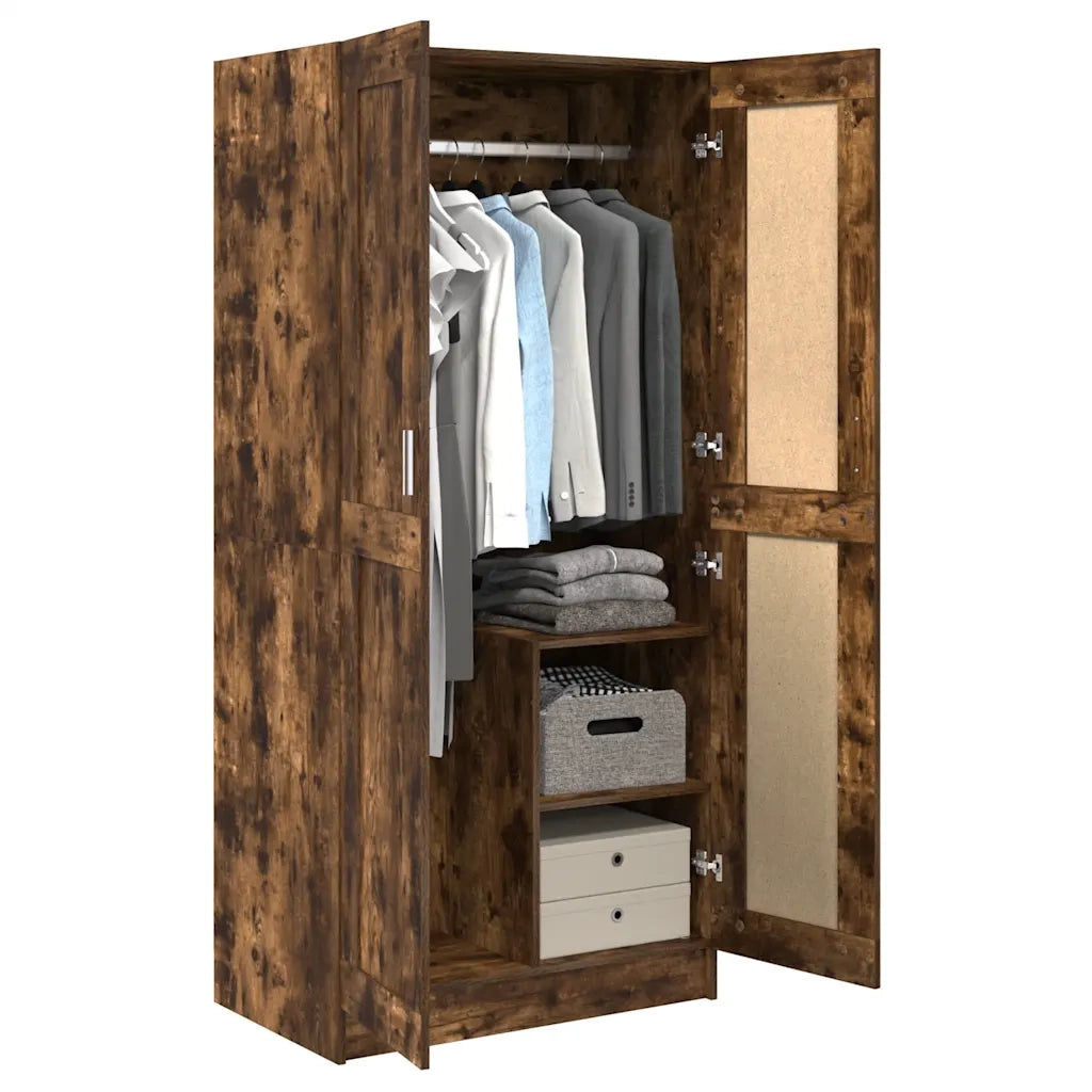 Armadio Rovere Fumo 82,5x51,5x180 cm in Legno Multistrato 826638
