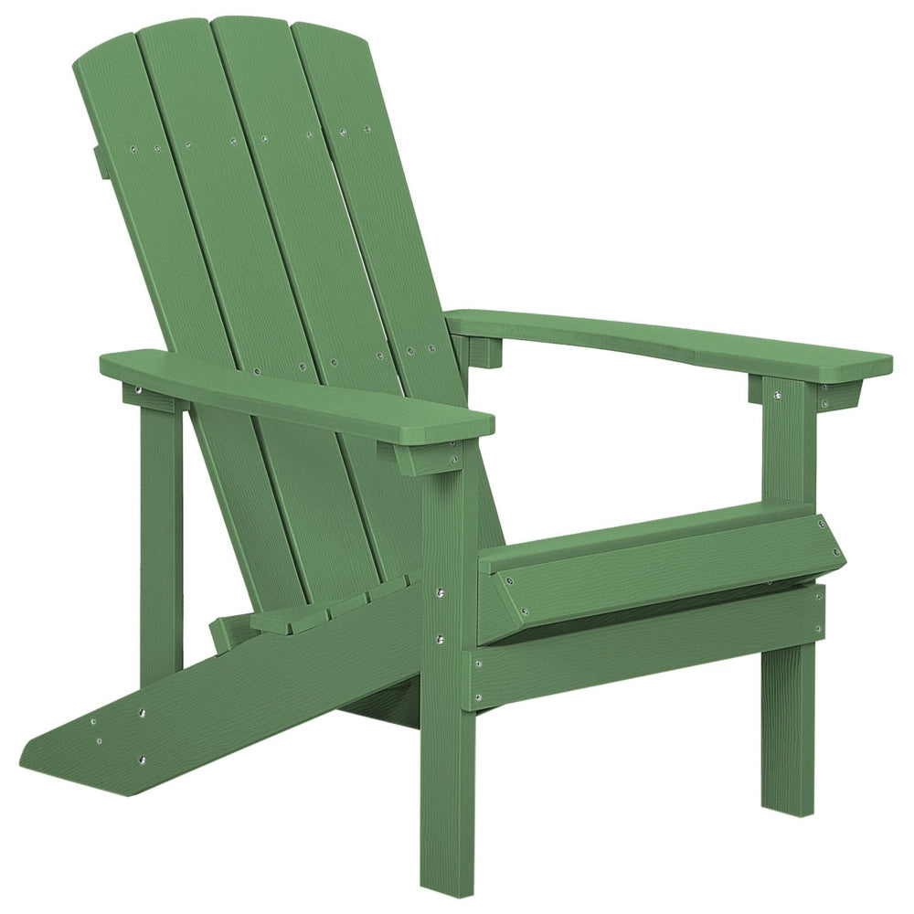 Sedia da giardino in plastica verde legno resistente agli agenti atmosferici in stile moderno